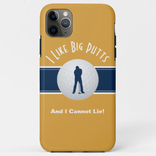 Case-Mate iPhone Case J'Aime Big Putts Golf Humour Amusant Jaune Bleu