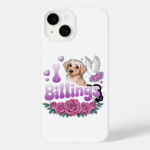 Coque Pour iPhone 14 J'aime Billings   Billings mon coeur   Billings