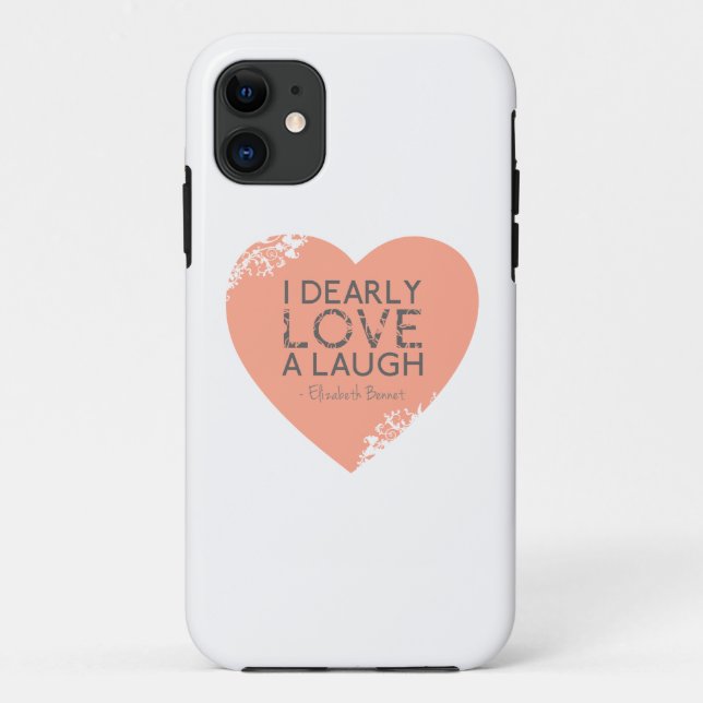 Coques Case-Mate iPhone J'aime chèrement un rire - citation de Jane Austen (Dos)