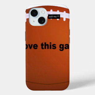 Coque Pour iPhone 15 J'aime footballs.png américain