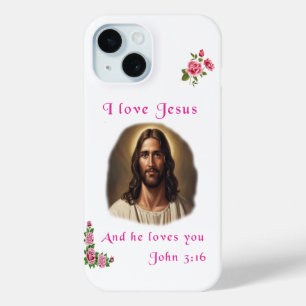 Coque Pour iPhone 15 J'aime Jésus