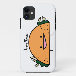 Coque iPhone 11 J'aime la caisse IPhone 5 de cellules de tacos