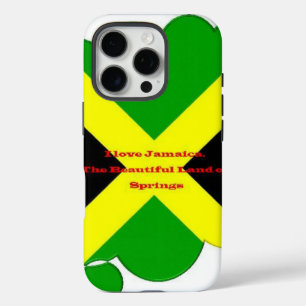 Coques iPhone 16 Pro J'aime la Jamaïque Conception artistique de typo