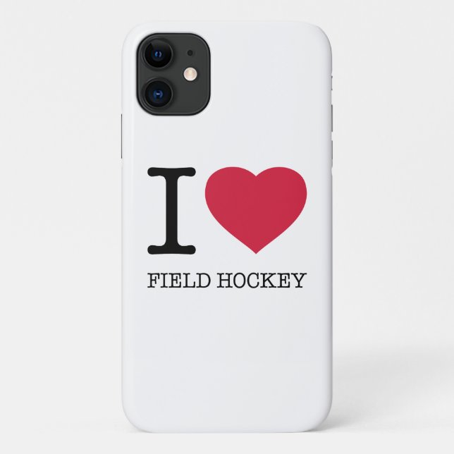 COQUES Case-Mate iPhone J'AIME LE HOCKEY SUR LE TERRAIN (Dos)