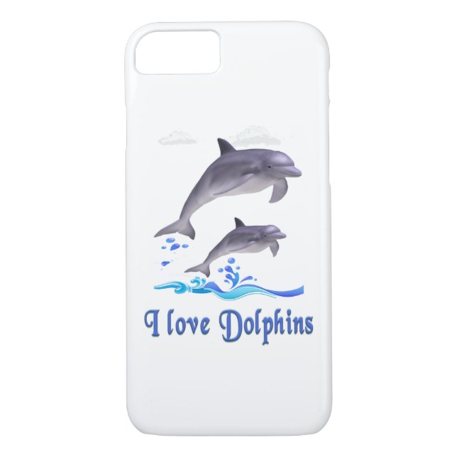 Coques Case-Mate iPhone J'aime les dauphins (Dos)
