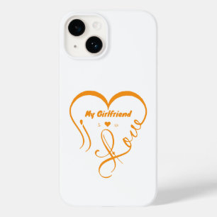Coque Pour iPhone 14 J'aime ma petite amie - J'♥ Nous