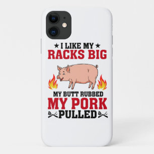 Case-Mate iPhone Case J'aime Mes Râteliers Gros BBQ, Citation De Cochon 
