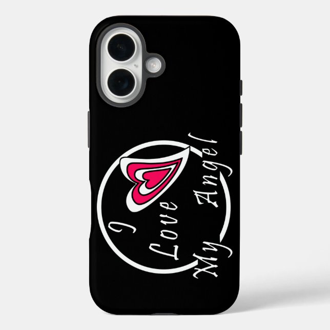 Coques Case-Mate iPhone J'aime mon Ange (Verso)