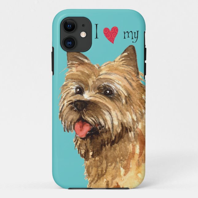 Coques Case-Mate iPhone J'aime mon cairn Terrier (Dos)