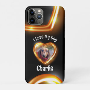 Case-Mate iPhone Case J'aime mon chien animal familier cœur lumineux