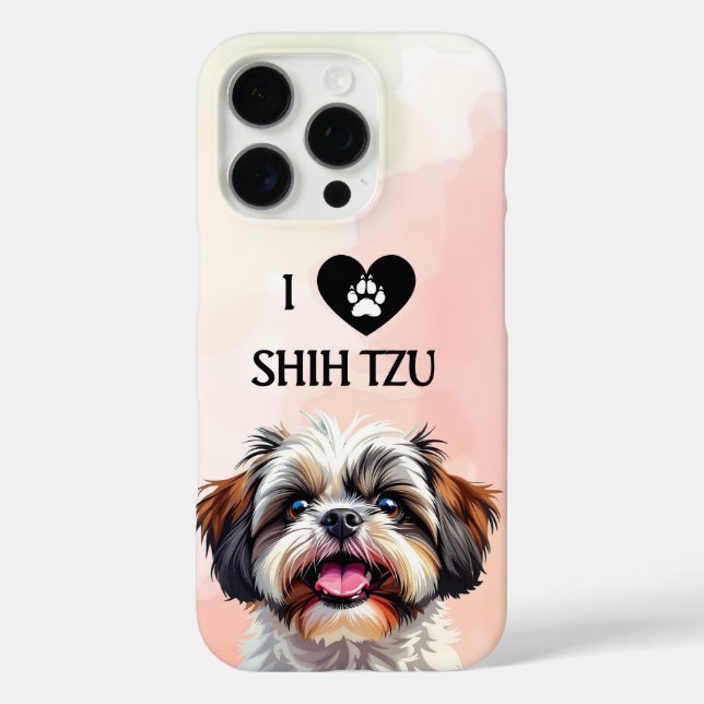 Coques Case-Mate iPhone J'Aime Mon Chien Chien Chien Chien Chien Tzu Chien (Verso)