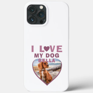 Case-Mate iPhone Case J'aime mon chien Coeur rose Nom de l'animal de com