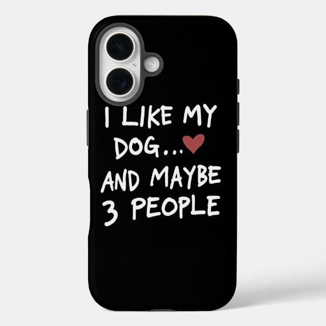COQUES Case-Mate iPhone J'AIME MON CHIEN ET PEUT-ÊTRE 3 PERSONNES (Verso)