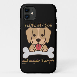 Case-Mate iPhone Case J'AIME MON CHIEN ET PEUT-ÊTRE 3 PERSONNES mignonne
