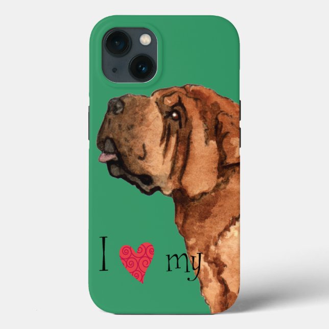 Coques Case-Mate iPhone J'aime mon chinois Shar-Pei (Verso)