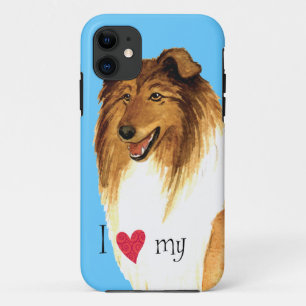 Coques Pour iPhone J'aime mon collie