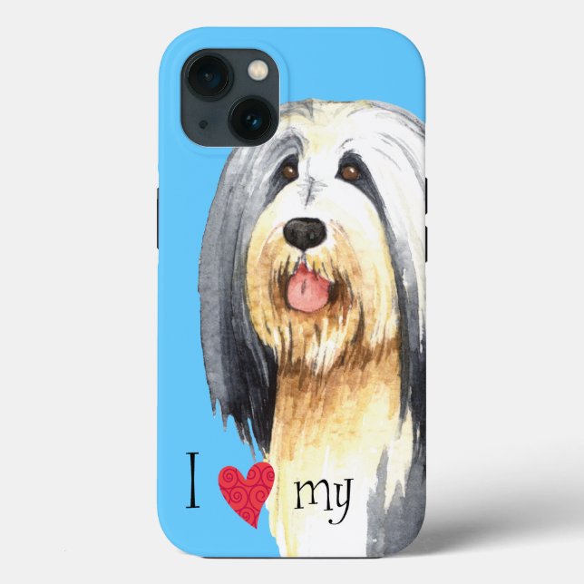 Coques Case-Mate iPhone J'aime mon collie barrée (Verso)