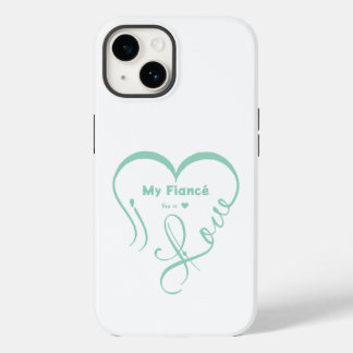 Coque Pour iPhone 14 J'aime mon fiancé • Vous = ♥ 🫳🏻💍