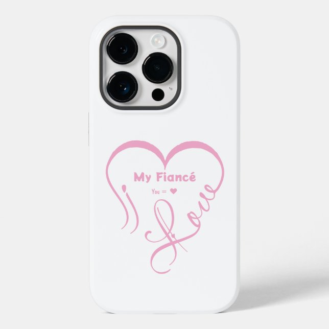 Coques Case-Mate iPhone J'aime mon fiancé • Vous = ♥ 🫳🏻💍 (Verso)