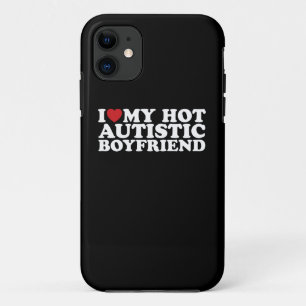 Case-Mate iPhone Case J'aime mon petit ami autiste sexy CP Autisme Cœur
