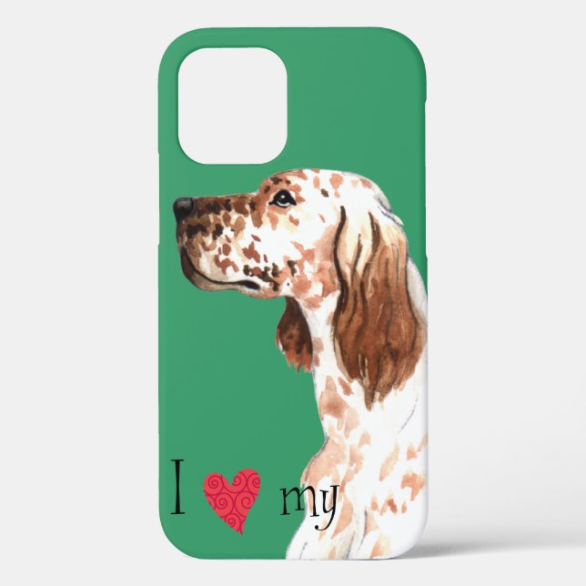 Coques Case-Mate iPhone J'aime mon Setter anglais (Verso)