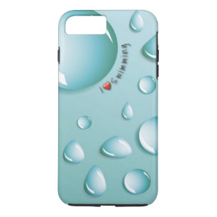 Coque iPhone 8 Plus/7 Plus J'aime nager le cas de téléphone