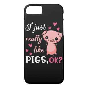 Case-Mate iPhone Case J'Aime Vraiment Les Porcs Mignonnes Animaux De Fer
