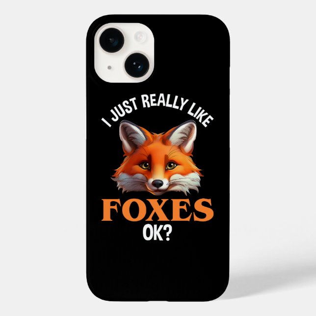 Coques Case-Mate iPhone J'Aime Vraiment Les Renards D'Accord ? (Verso)