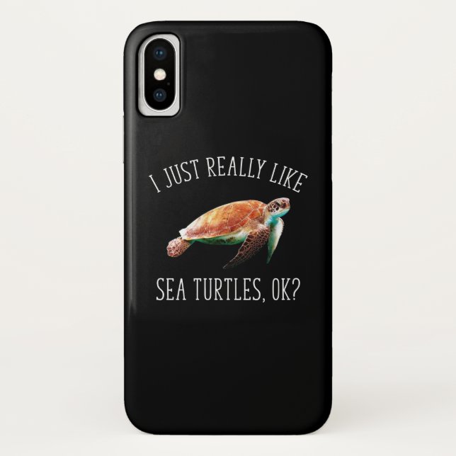 Coques Case-Mate iPhone J'Aime Vraiment Les Tortues De Mer, OK ? (Dos)