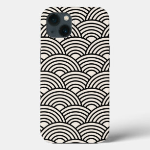 Case-Mate iPhone Case Japon Vague Seigaiha Noir Et Crème Blanc