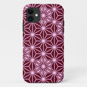 Coques Pour iPhone Japonais Asanoha motif - Bourgogne