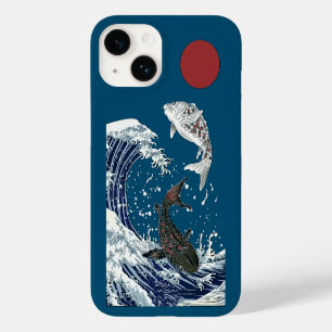 Coque Pour iPhone 14 Japonais KOI art, yinyang