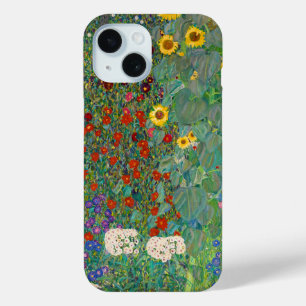 Coque Pour iPhone 15 Jardin agricole avec tournesol par Gustav Klimt