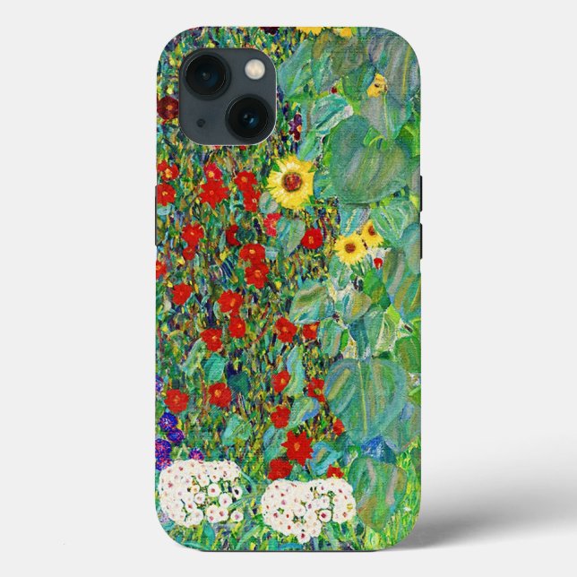 Coques Case-Mate iPhone Jardin Agricole Gustav Klimt Avec Peinture De Fleu (Verso)