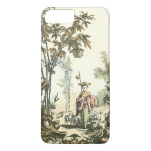Coques Pour iPhone Jardin asiatique avec la femme et les animaux