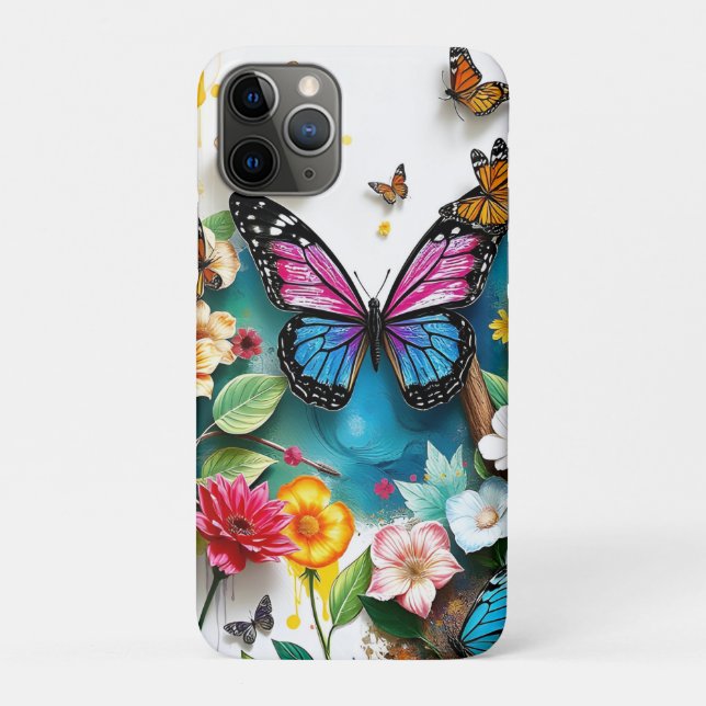 Coques Case-Mate iPhone Jardin aux papillons | Conception de printemps ins (Dos)