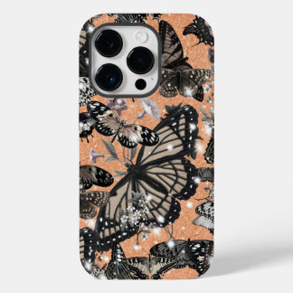 Coque Pour iPhone 14 Pro Jardin aux papillons étincelants - Nature Élégante