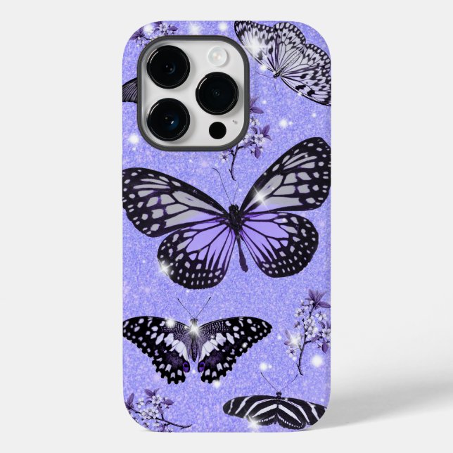 Coques Case-Mate iPhone Jardin aux papillons étincelants - Nature Élégante (Verso)