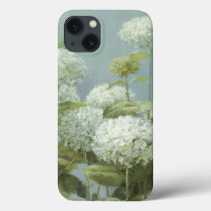 Etui iPhone 13 Jardin blanc d'hortensia