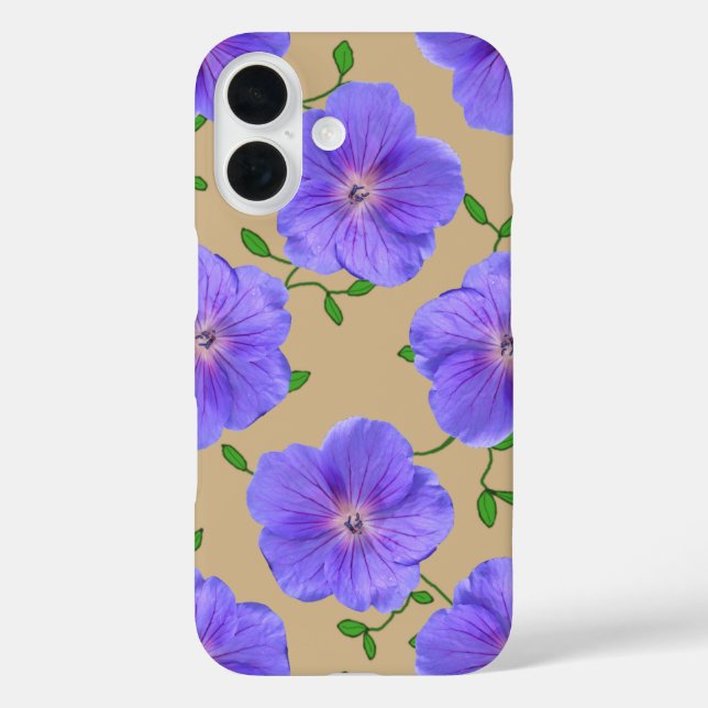 Coques Case-Mate iPhone Jardin bleu Geranium Flower sur n'importe quelle c (Verso)