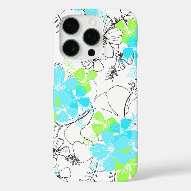 Coques Case-Mate iPhone Jardin de minuit Hibiscus hawaïen Floral (Verso)