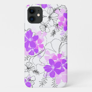 Case-Mate iPhone Case Jardin de minuit Hibiscus hawaïen Violet floral