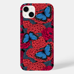 Coque Pour iPhone 14 Plus Jardin de morpho bleu