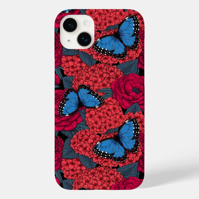 Coques Case-Mate iPhone Jardin de morpho bleu (Verso)