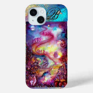 COQUE POUR iPhone 15 JARDIN DES OMBRES PERDUES, MONOGRAMME DES ESCALIER