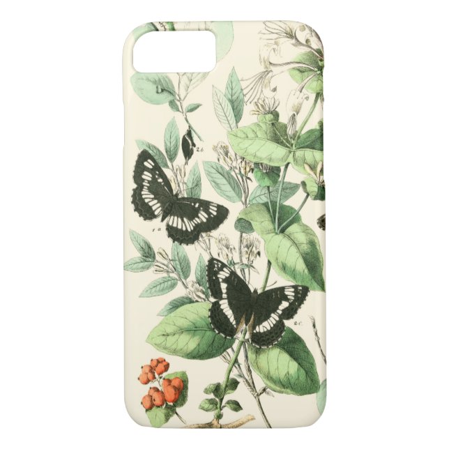 Coques Case-Mate iPhone Jardin des papillons et des fleurs (Dos)