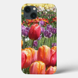 Etui iPhone 13 Jardin des Tulipes du printemps