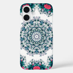 Coque Pour iPhone 16 Jardin Eau Fontaine Fleurs rouges Mandala Design