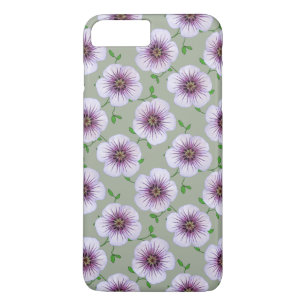 Coque Case-Mate Pour iPhone Jardin Fleur de géranium bleu clair sur n'importe 