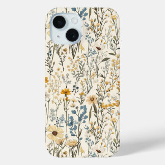 Coque Pour iPhone 15 Jardin fleur sauvage Floral